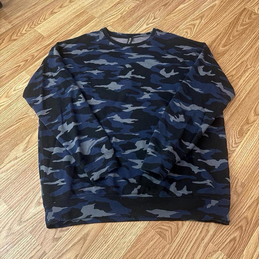 Athleta Blue Camo Sweatshirt Size Medium